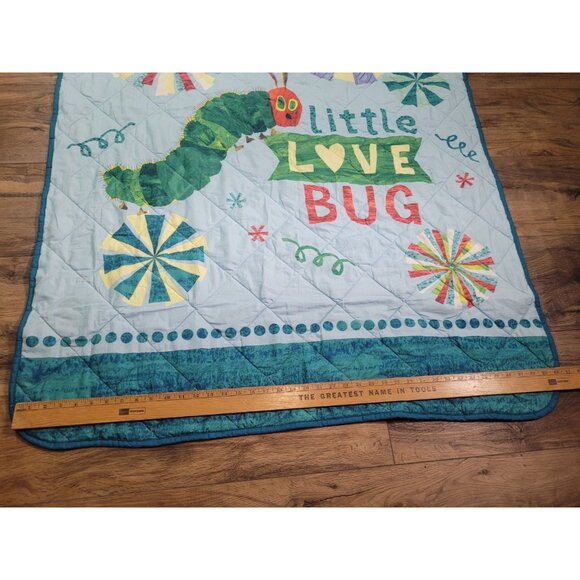 Crib Quilt Blanket Eric Carle Very Hungry Caterpillar Colorful Playroom 58X42” - Picture 8 of 11